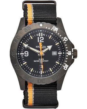 Bermuda Watch Company Bermuda Watch Co Stovel Bay & Nylon Gtls Watch - Black