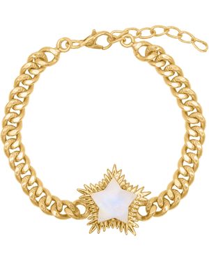 Luna Charles Willa Moonstone Spiky Star Bracelet - Metallic