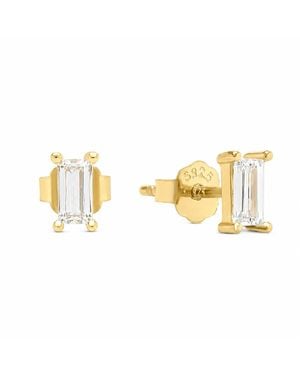 Esterah Baguette Studs - Metallic
