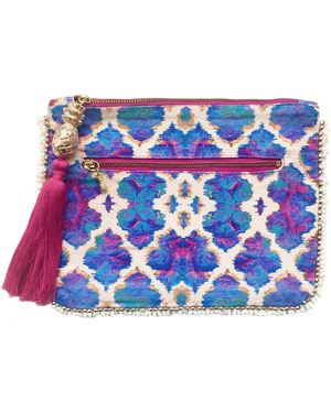 Sophia Alexia Orchid Paradise Clutch Bag - Blue