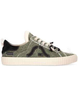 Springa | Unique Vulcanized Sneakers Italian Handmade Wavy Olona Trainers - Green
