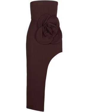 short brown cocktail dress LaDivine CC2430 Fitted Short Cocktail Dress