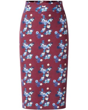 Sophie Cameron Davies Floral Midi Jersey Skirt - White