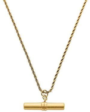 Bermuda Watch Company Maivelle Blair T-Bar Rope Chain Necklace - Metallic