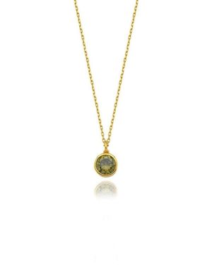 LINYA JEWELLERY Cosmic Chain Zodiac Necklace Light Birthstone - Metallic