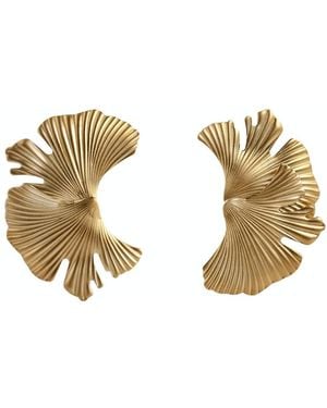 Stephanie Browne Australia Ginkgo Earrings - Metallic