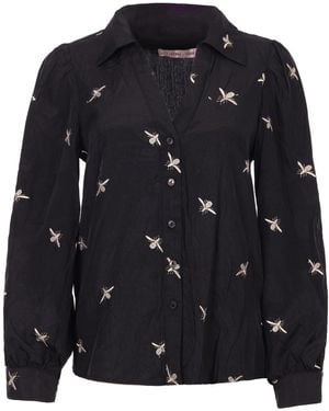 Traffic People We Might Tell Bee Embroidered Revenge Shirt - Black