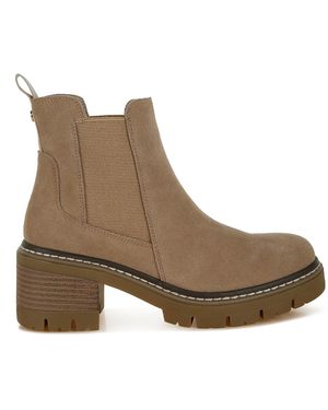 Rag & Co Neutrals Vostok Suede Chunky Chelsea Boots - Brown
