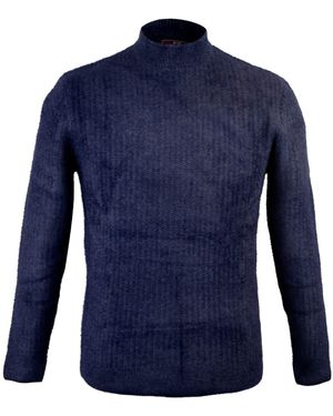 DAVID WEJ Oscar High Neck Jumper - Blue