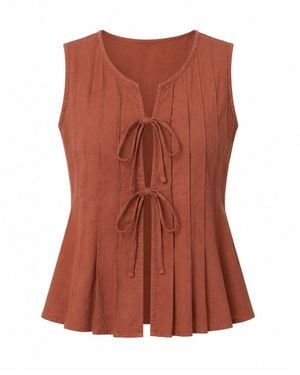 Mind Traveler Gigi Linen Top - Brown