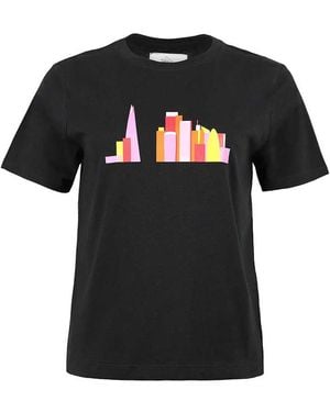 blonde gone rogue London Skyline Graphic Print Tee, Organic Cotton - Black
