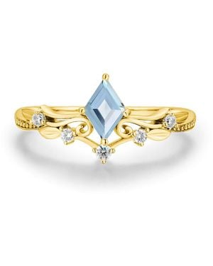 Azura Jewelry New York Victorian Lace Sky Topaz Ring Vermeil - Metallic