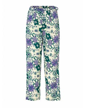 Par & Escala Federica Trousers Flowers - Blue