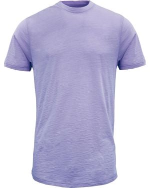 lords of harlech Cassius Merino Jersey Crew Neck Shirt - Purple
