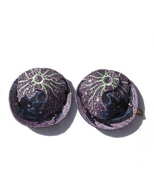 Nana Watanabe Moonglow Embroidered Earrings - Blue