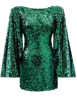 Sanctumum Sienna Open Back Cocktail Party Dress Mini - Green