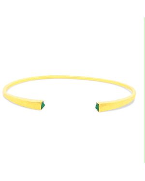 GEM BAZAAR Grace Bangle With Onyx - Metallic