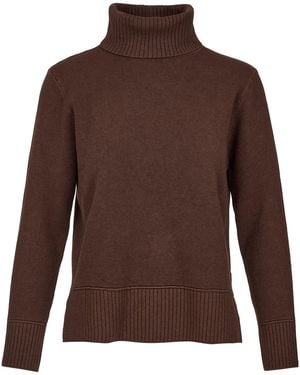 At Last Polo Neck Sweater - Brown