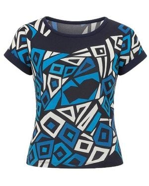 Conquista Sleeveless Print Top - Blue