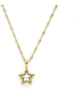 Superdivajewellery Star Crystal Necklace - Metallic