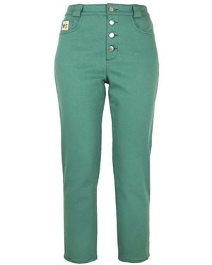 blonde gone rogue Rogue Crop Leg Jeans, Organic Cotton - Green
