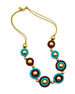 Michael Nash Jewelry Delaney Tobacco And Long Necklace - Blue