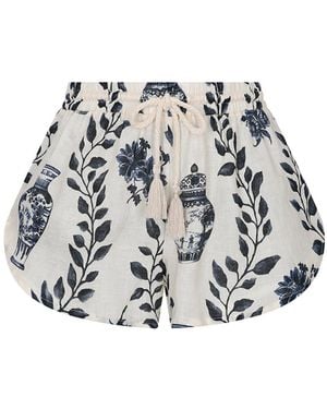 Aguaclara Dynastie Linen Short - Blue