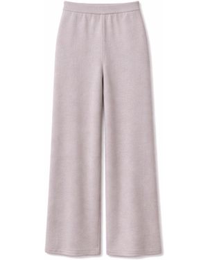 Fiora Muse Wide Leg Cashmere Trousers - Purple
