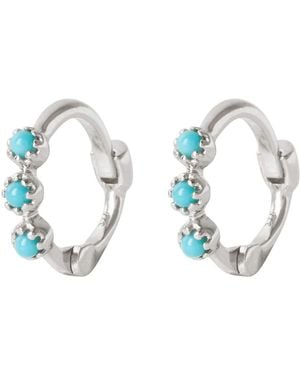 Zohreh Mini Trilogy Huggie Hoop Earring Pair Sterling - Metallic