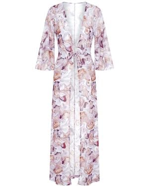 Khonsu Swim Mesh Duster Robe - Purple
