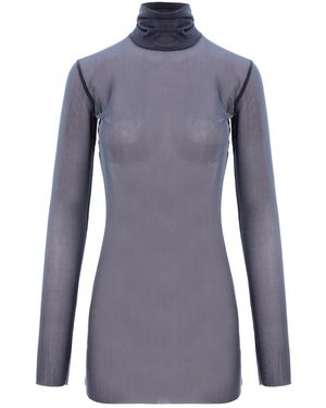 concept A trois Tulle Blouse - Blue