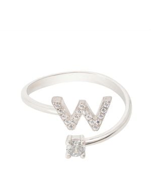 LÁTELITA London Initial Ring W - White