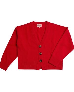 Porridge Knitwear Cashmere Lucy Cardigan - Red