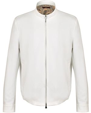 DAVID WEJ Ashford Relaxed Zip Through Jacket - White