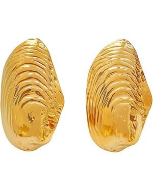 Smilla Brav Shell Earrings Raya - Metallic