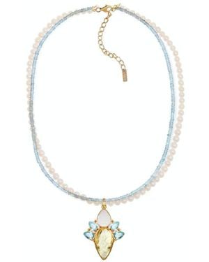 Adriana Pappas Designs Aqua Sparkles Necklace - Metallic