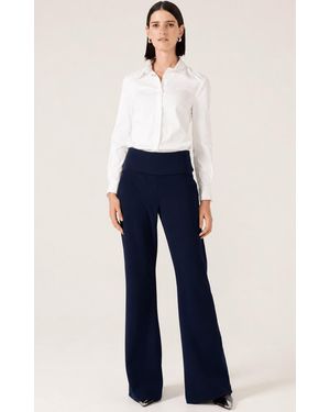 SACHA DRAKE Classic Stretch Crepe Trouser - Blue
