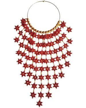 Iliana Arrazola Waterfall Blossom Necklaces - Red