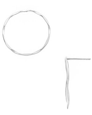 Heather Hawkins Jewelry Circle Stud Earrings - White