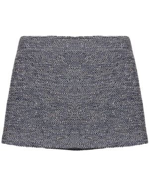 Peploum Carleen Textured Weaving Skirt - Gray