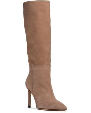 Beautiisoles by Robyn Shreiber Made in Italy Neutrals Yara Comfortable Suede Tall High Heel Boot - Brown