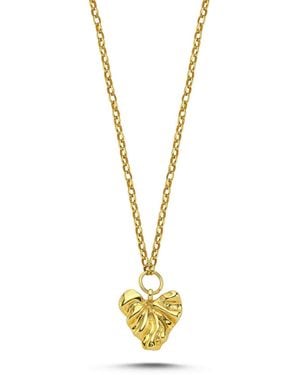 LINYA JEWELLERY Tesa Heart Necklace - Metallic
