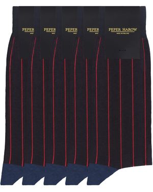 Peper Harow - Made in England Groomsmen's Socks Bundle - Blue