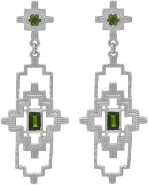 Zoe & Morgan Munay Earrings Chrome Diopside - Metallic