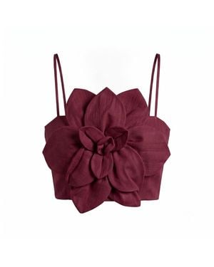 Yumi Kim Sahara Burgundy Linen Top - Purple