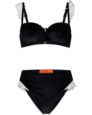 Maison Tangerine Capri Velvet Bikini - Black
