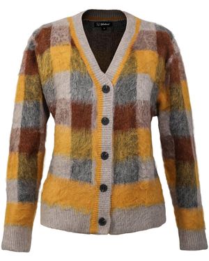 Smart and Joy Check Pattern Cardigan - Orange