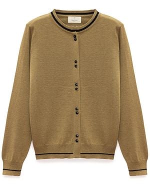 Peraluna Risa Flat Knit Cardigan - Natural
