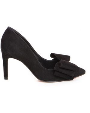 The 5Th Element Suede Bow Court Shoes - Black