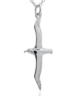 Adrian Ashley Albatross Necklace. Highly Polished, Tarnish Resistant On A Solid Chain - Metallic